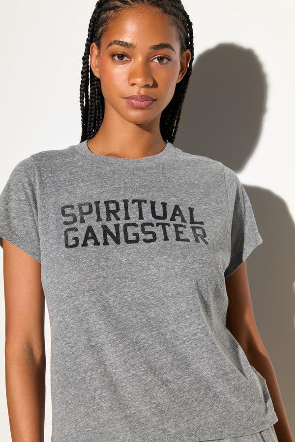 Spiritual Gangster SG Shine Lila Tee HEATHER GREY