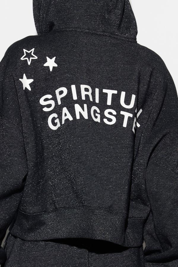 Spiritual Gangster Shimmer Luna Hoodie BLACK