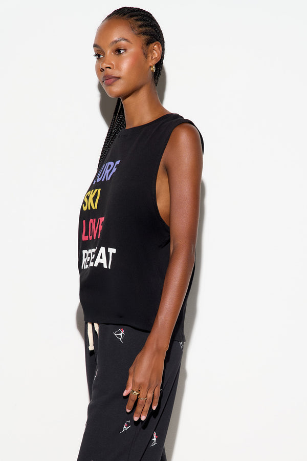 Spiritual Gangster Surf Ski Love Vibe Tank BLACK