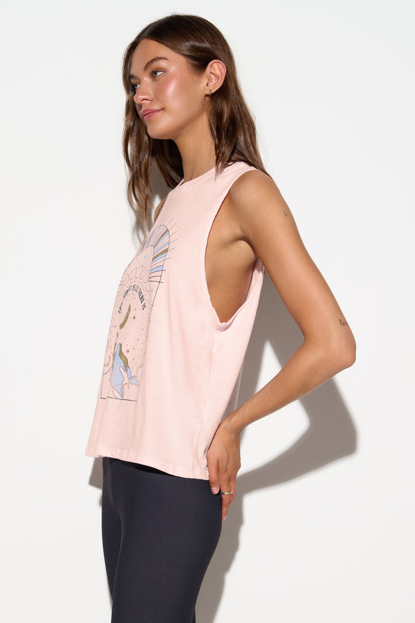 Spiritual Gangster This Moment Vibe Tank CHAMPAGNE