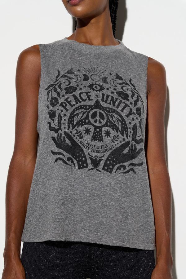 Spiritual Gangster Unity Vibe Tank HEATHER GREY