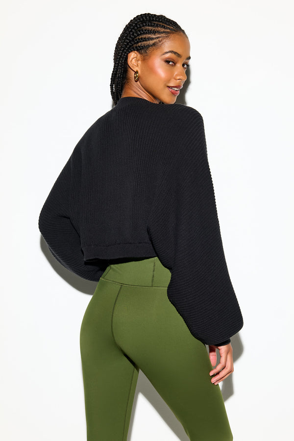 Spiritual Gangster Vera Studio Shrug BLACK