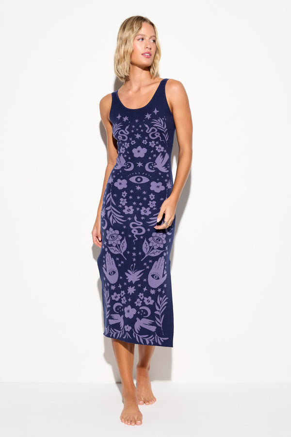 Spiritual Gangster Spring Harmony Yasmin Dress Indigo