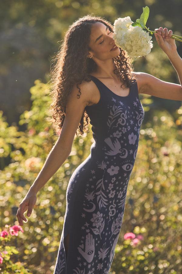 Spiritual Gangster Spring Harmony Yasmin Dress Indigo