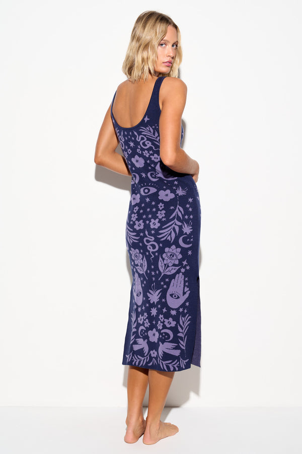 Spiritual Gangster Spring Harmony Yasmin Dress Indigo