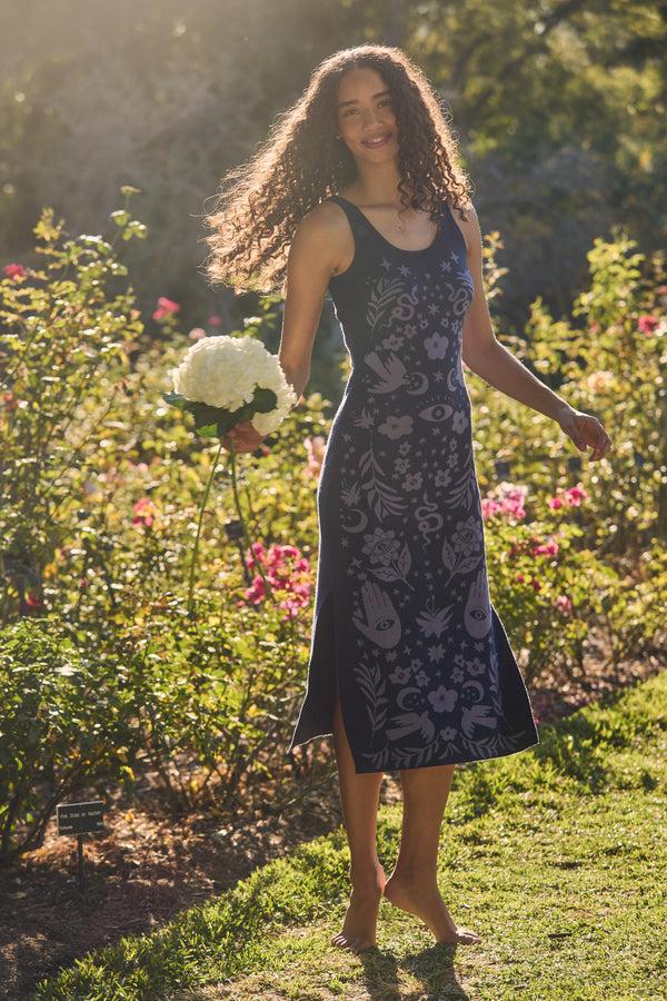 spiritual gangster Spring Harmony Yasmin Dress Indigo