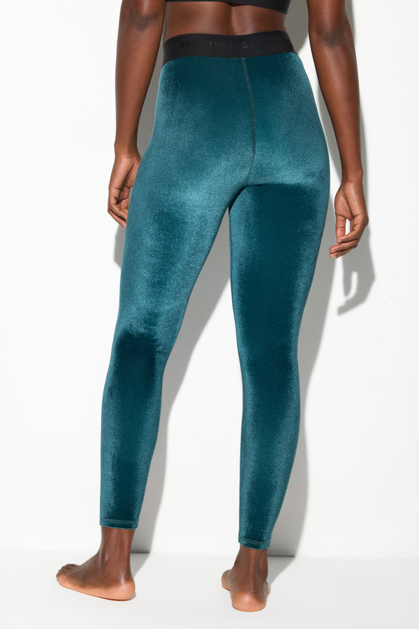 Spiritual Gangster Velour Addison Legging MIDNIGHT TEAL