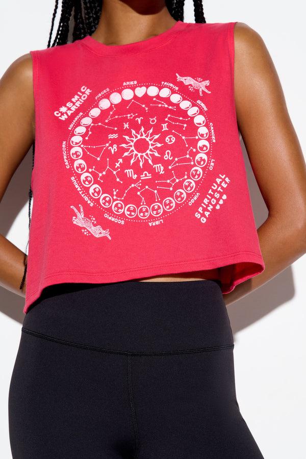 Spiritual Gangster Zodiac Energy Spirit Crop Tank PASSION FLOWER