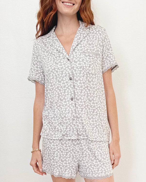 splendid Daisy Pop Notch Collar and Short Sleep Set