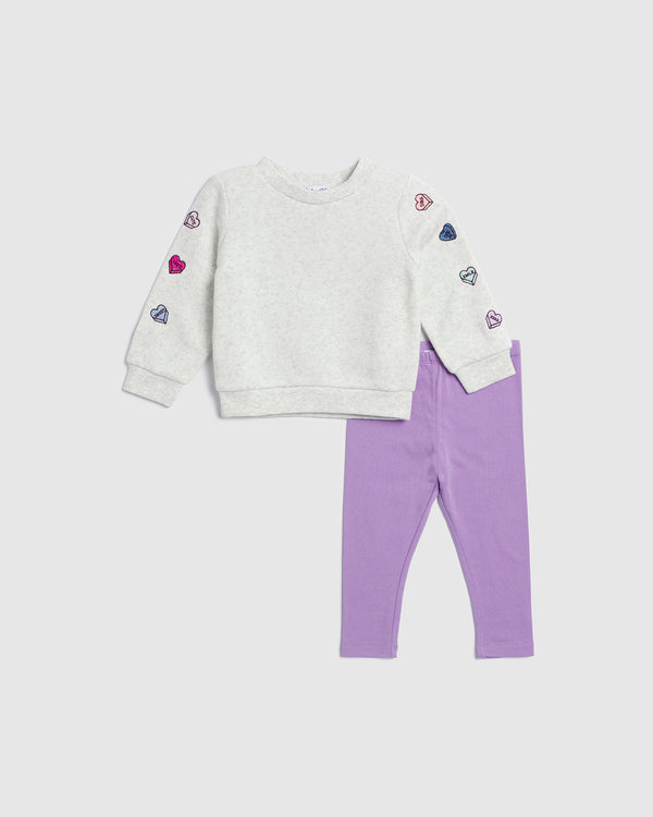 Splendid Infant Girl Dancing Hearts Long Sleeve Set