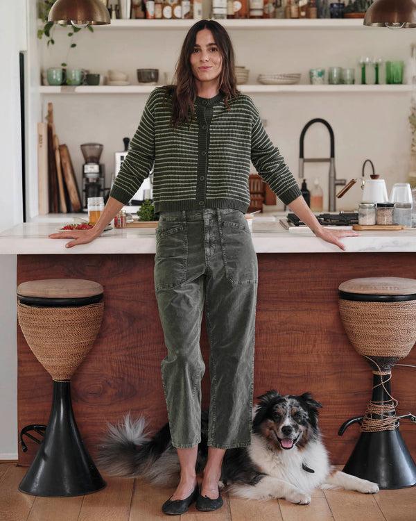 splendid Amber Stripe Crop Cardigan