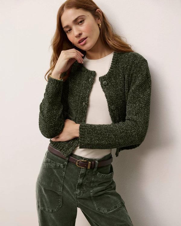 Splendid Andrea Chenille Crop Cardigan