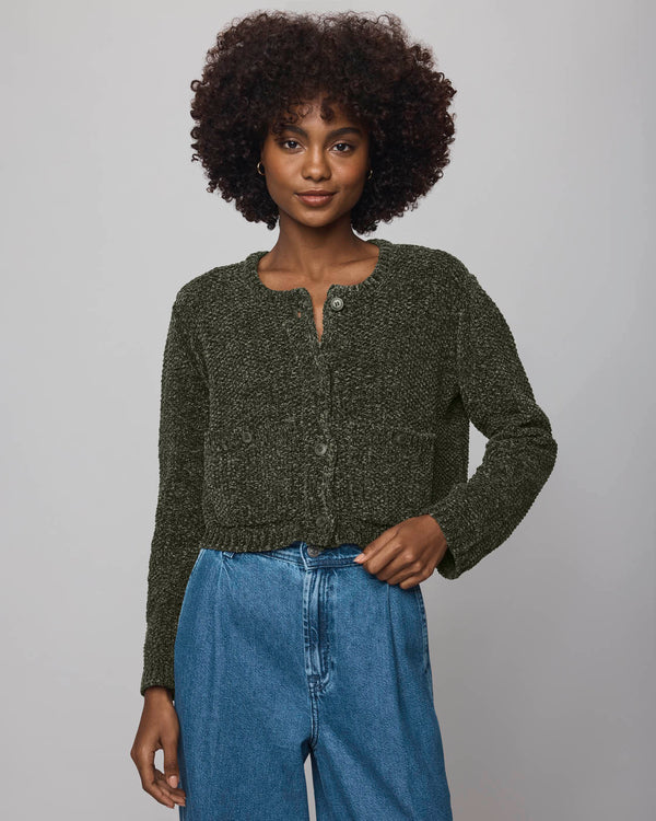 Splendid Andrea Chenille Crop Cardigan