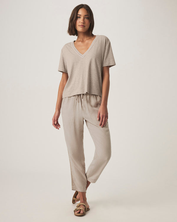 Splendid Angie Crochet Straight Leg Pant