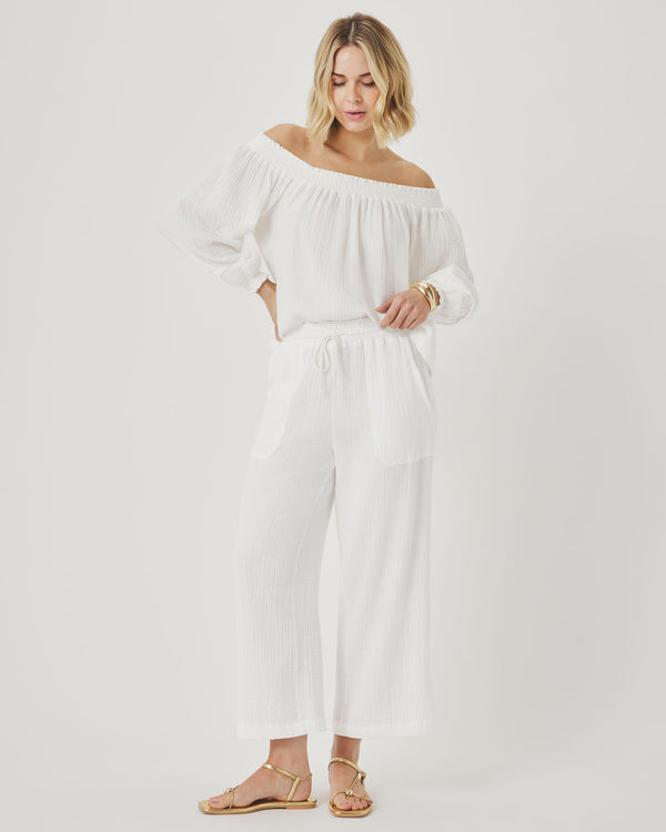 Splendid Ava Gauze Off-Shoulder Top