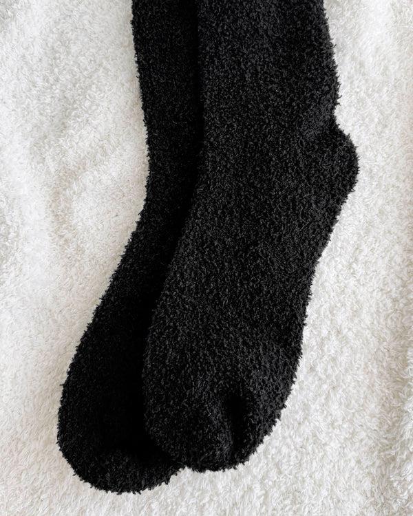 Splendid Black Bia Fuzzy Yarn Socks