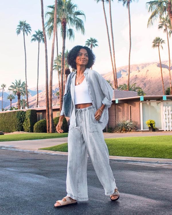 Splendid Bleached Indigo Button Down