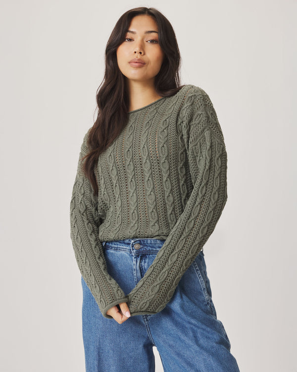 splendid Brennan Cable Knit Sweater