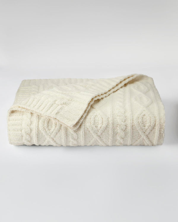 Splendid Cable Knit Plush Throw