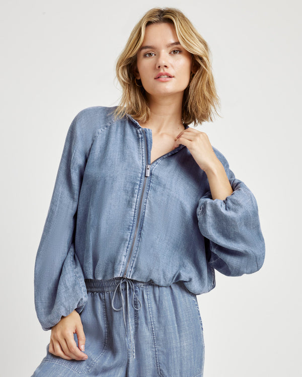splendid Carina Indigo Bomber Jacket