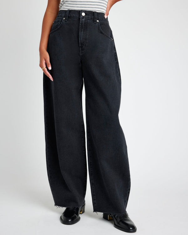 splendid Carson Barrel Leg Jean in Black Rinse