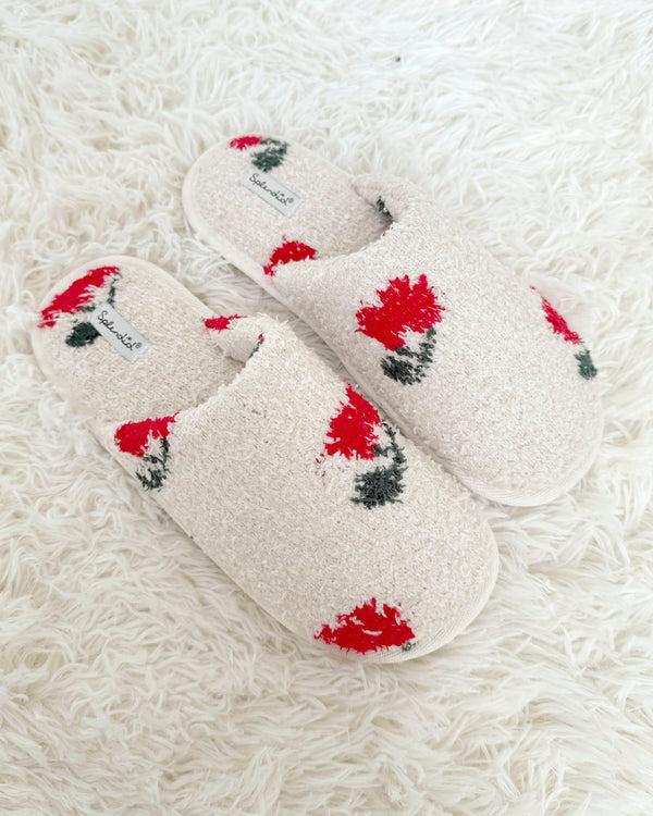 splendid Cherries Cozy Fuzzy Slipper Slide