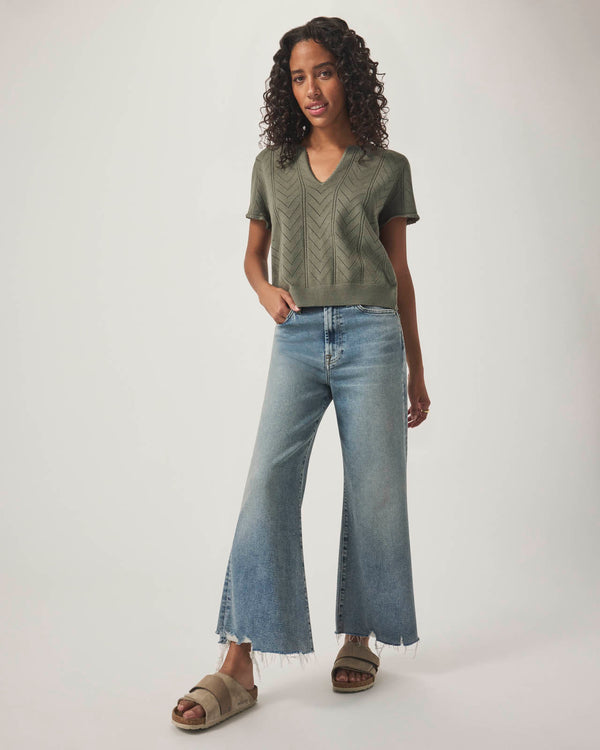 Splendid Cropped Wide Leg Jean