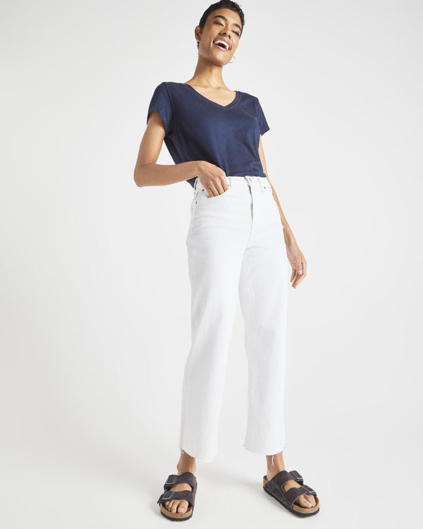 Splendid Cropped Wide Leg Jean In White
