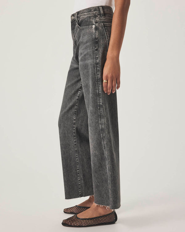 Splendid Cropped Wide Leg Raw Hem Jean