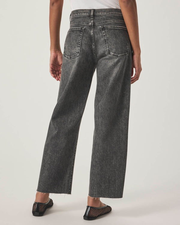 Splendid Cropped Wide Leg Raw Hem Jean