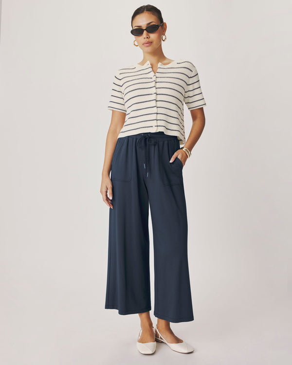 splendid Delilah Striped Short Sleeve Cardigan