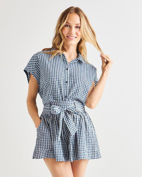 splendid Gabrielle Gingham Top