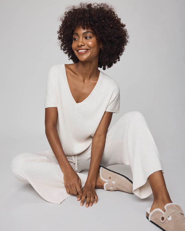 splendid Georgie Cashblend Short Sleeve Sweater