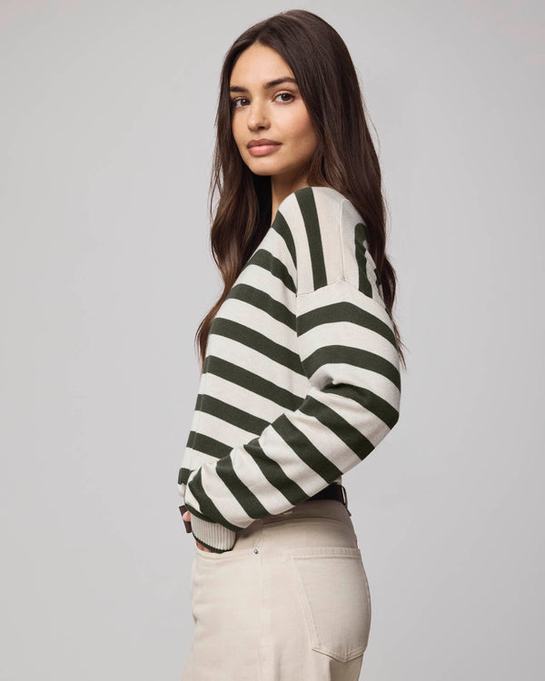 Splendid Georgie Cashblend Stripe Pullover Sweater