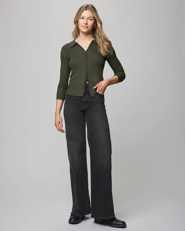 Splendid Georgie Cashblend Two-Way Zip Sweater