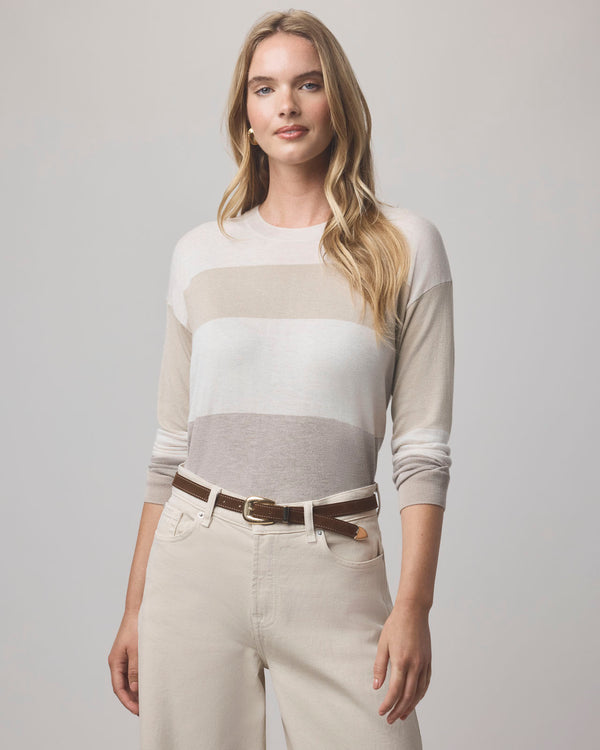 splendid Georgie Pale Oak Stripe Sweater
