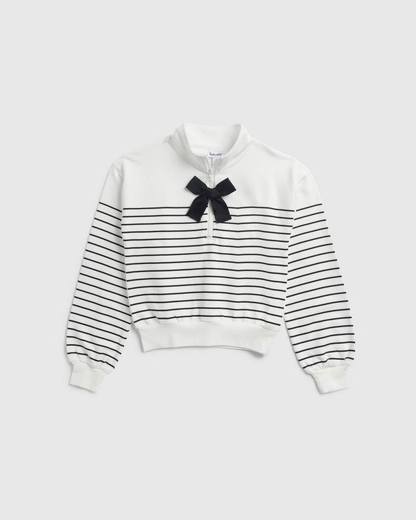 splendid Girls Chic Stripe Quarter Zip
