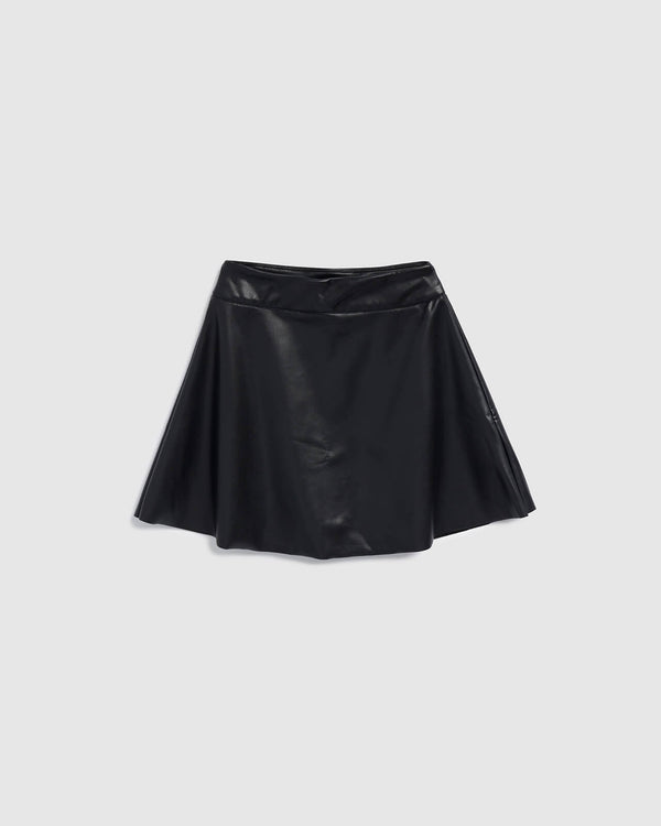 splendid Girls Faux Leather Pleated Skirt