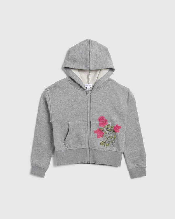 splendid Girls Rose Zip Up Hoodie