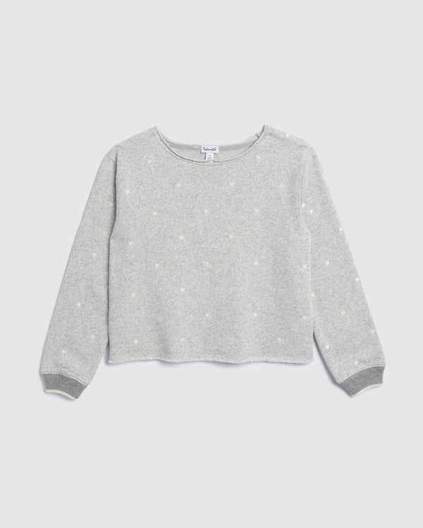 splendid Girls Tossed Hearts Sweatshirt