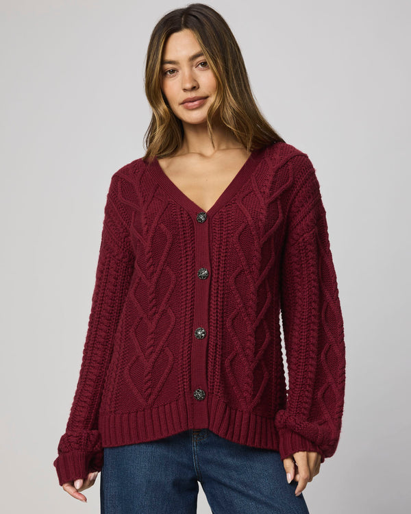 splendid Harlow Heart Cardigan