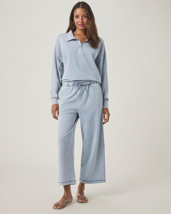 Splendid Hayden Terry Quarter Zip Sweatshirt