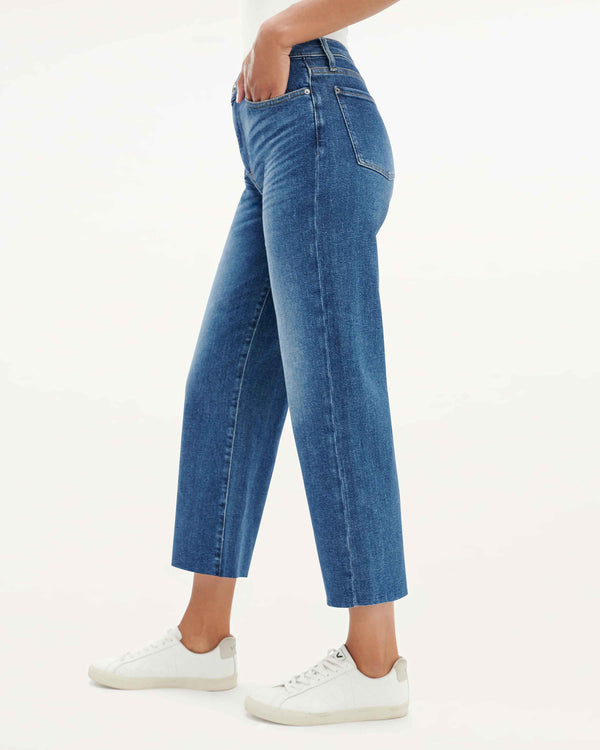 Splendid High Waist Crop Wide Leg Jeans