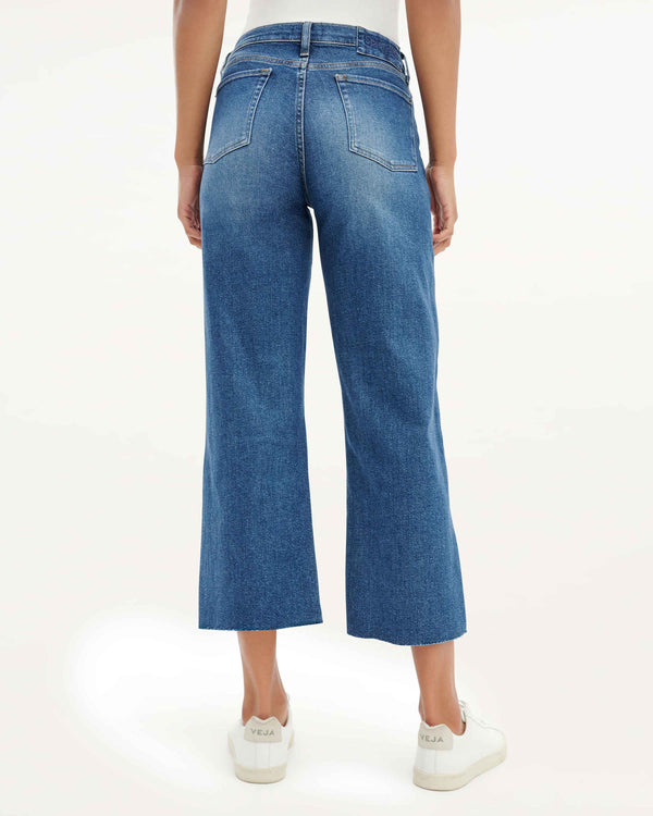 Splendid High Waist Crop Wide Leg Jeans