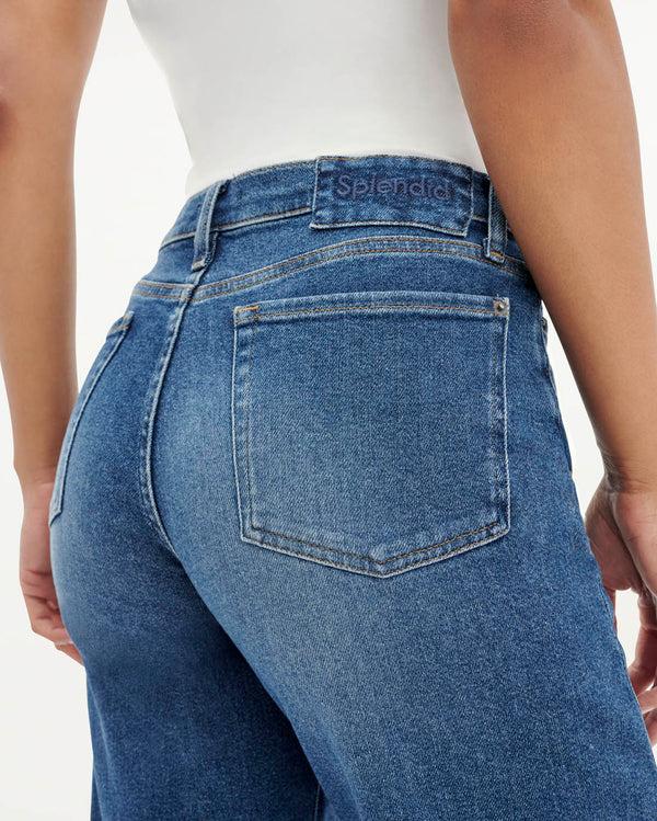 Splendid High Waist Crop Wide Leg Jeans