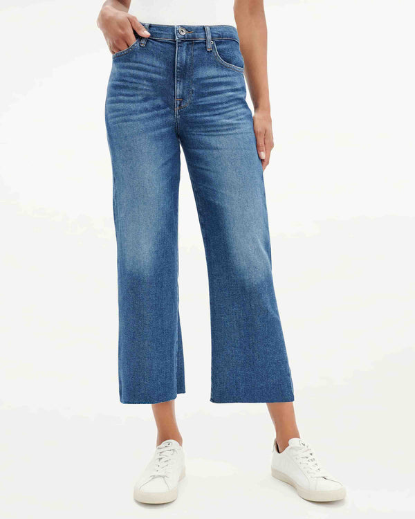 splendid High Waist Crop Wide Leg Jeans