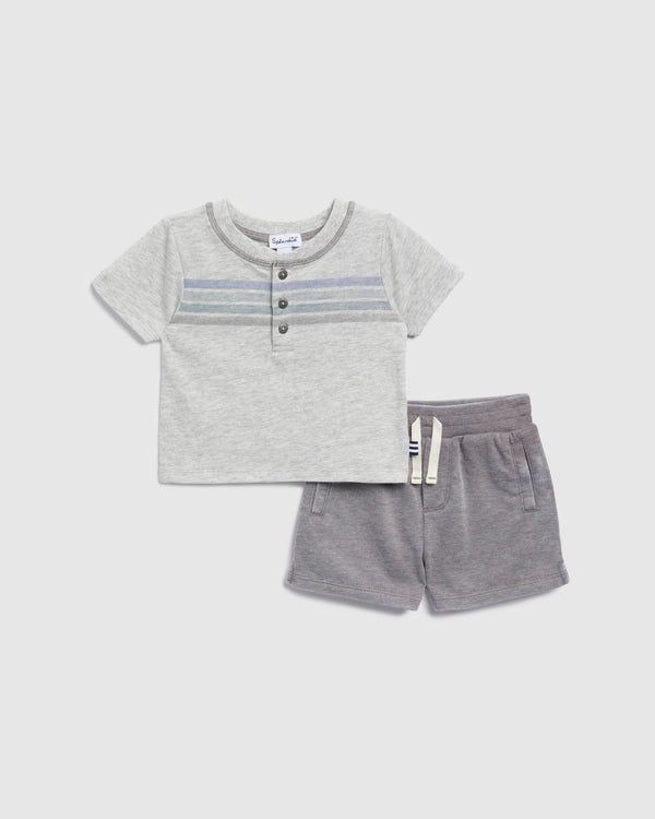 splendid Infant Boy Getaway Stripe Tee Set