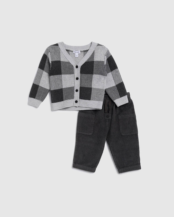 splendid Infant Boy Plaid Cardigan Set