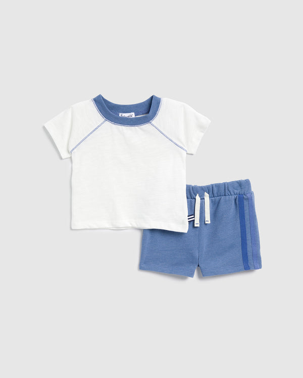 splendid Infant Boy Sky Jersey Short Sleeve Set