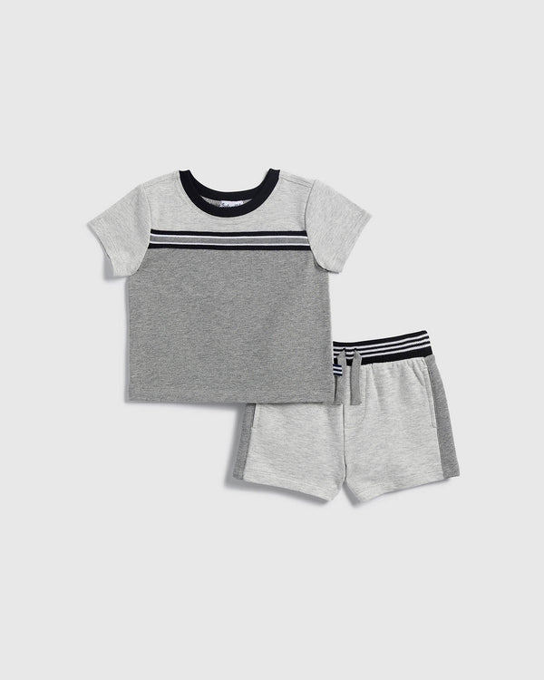 splendid Infant Boy Stone Heather Stripe Set